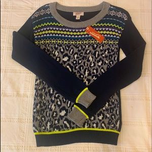 Leopard/pattern Pullover Sweater